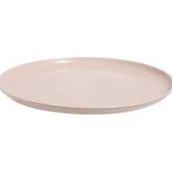 Assiette plate ronde Oslo porcelaine rose uni|Gifi New