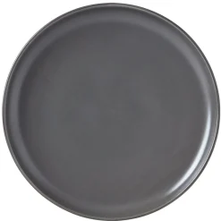 Assiette plate ronde uni gris mat|Gifi Hot