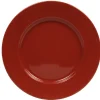 Assiette plate rouge|Gifi Discount