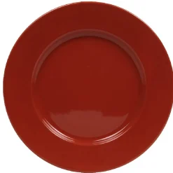 Assiette plate rouge|Gifi Discount