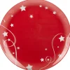 Assiette plate rouge design étoiles|Gifi Clearance