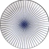 Assiette plate style japonais porcelaine bleu blanc|Gifi Outlet
