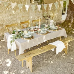 Assiette plate Venise rebord ondulé faïence vert sauge Ø26cm Vaisselle Et Accessoires De Table