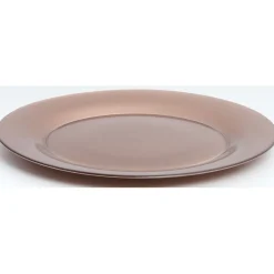 Assiette plate verre Zana cuivrée|Gifi Discount