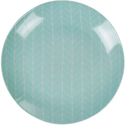 Assiette plate vert d'eau collection Crazy|Gifi Discount
