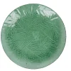 Assiette plate vert motif feuilles tropicales en relief|Gifi