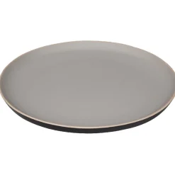 Assiette plate Zenco bicolore gris et taupe|Gifi