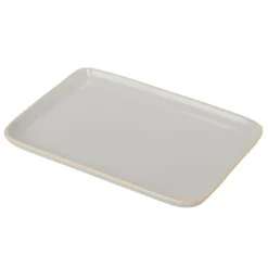 Assiette rectangulaire faïence gris 28,5x19,5cm|Gifi