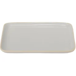 Assiette rectangulaire faïence gris 28,5x19,5cm|Gifi