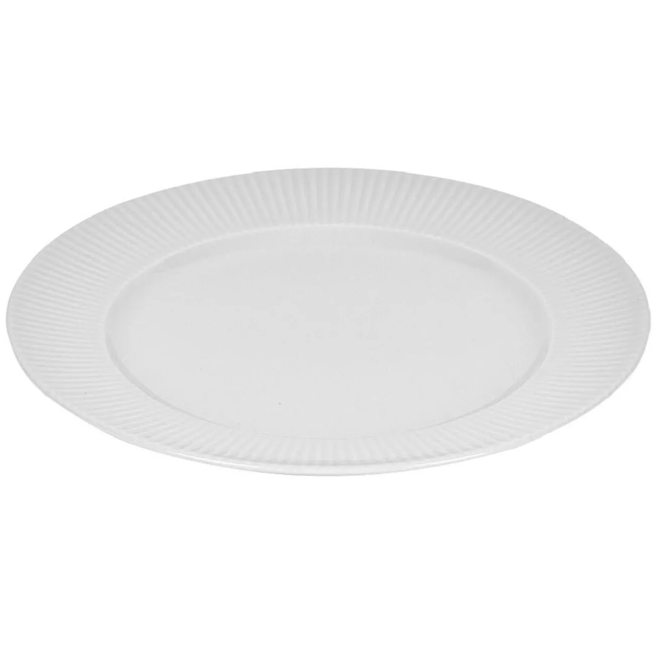 Assiette ronde contour strié gris perle|Gifi Outlet