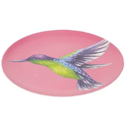 Assiette ronde en résine mélaminée design exotique|Gifi Discount