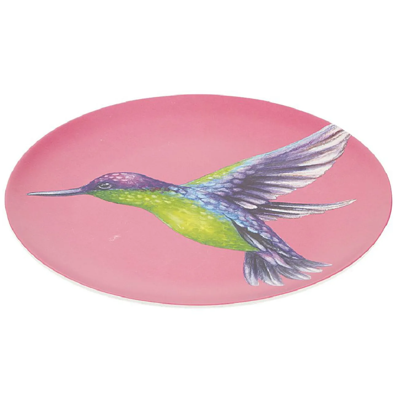 Assiette ronde en résine mélaminée design exotique|Gifi Discount