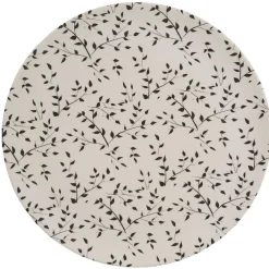 Assiette ronde fibre de bambou motif tiges et feuilles|Gifi Outlet