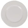 Assiette ronde plate céramique à rebord embossé uni blanc|Gifi Online