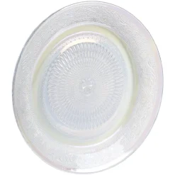 Assiette ronde plate décor ciselé design irisé|Gifi Hot