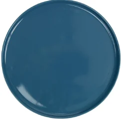 Assiette ronde plate Nordic porcelaine bleu|Gifi Hot