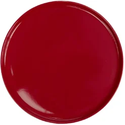 Assiette ronde plate Nordic porcelaine rouge|Gifi Outlet