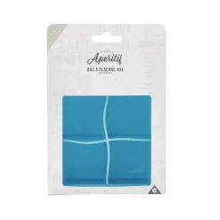 Bac à glaçons XXL 4 compartiments silicone bleu|Gifi New