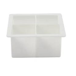 Bac à glaçons XXL 4 compartiments silicone blanc|Gifi Online