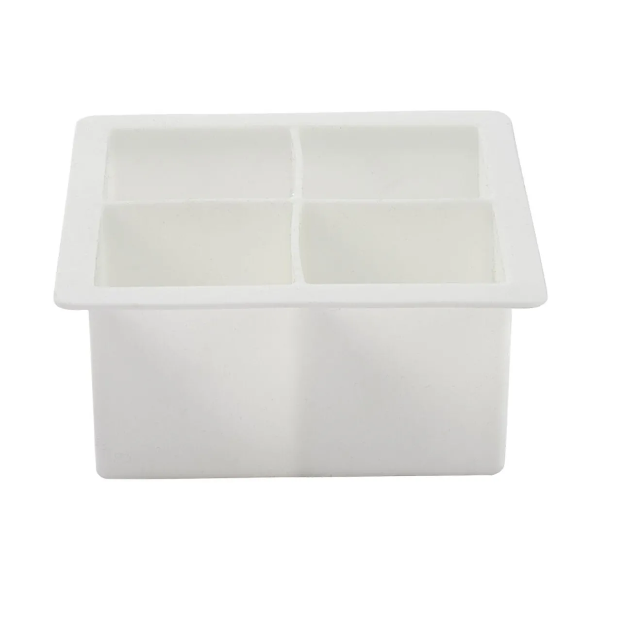 Bac à glaçons XXL 4 compartiments silicone blanc|Gifi Online