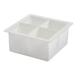 Bac à glaçons XXL 4 compartiments silicone blanc|Gifi Online