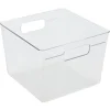 New Bac de rangement carré transparent pour frigo 5,5L Rangement De Cuisine