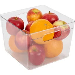 New Bac de rangement carré transparent pour frigo 5,5L Rangement De Cuisine