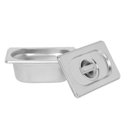 Sale Bac inox avec couvercle préparation conservation L.17,5 cm Préparation Culinaire