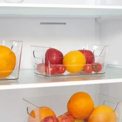 Outlet Bac rangement frigo 2L plastique transparent 20,5x14xH8,5cm Rangement De Cuisine