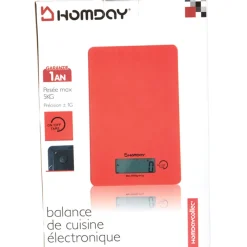 Clearance Balance de cuisine électronique Homday rouge Préparation Culinaire