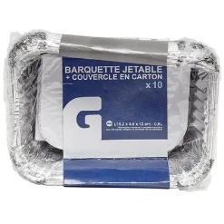 Best Barquette en aluminium 0,5L par 10 Conservation Alimentaire