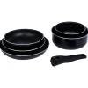 Online Batterie de cuisine 6 pièces aluminium noir Cuisson