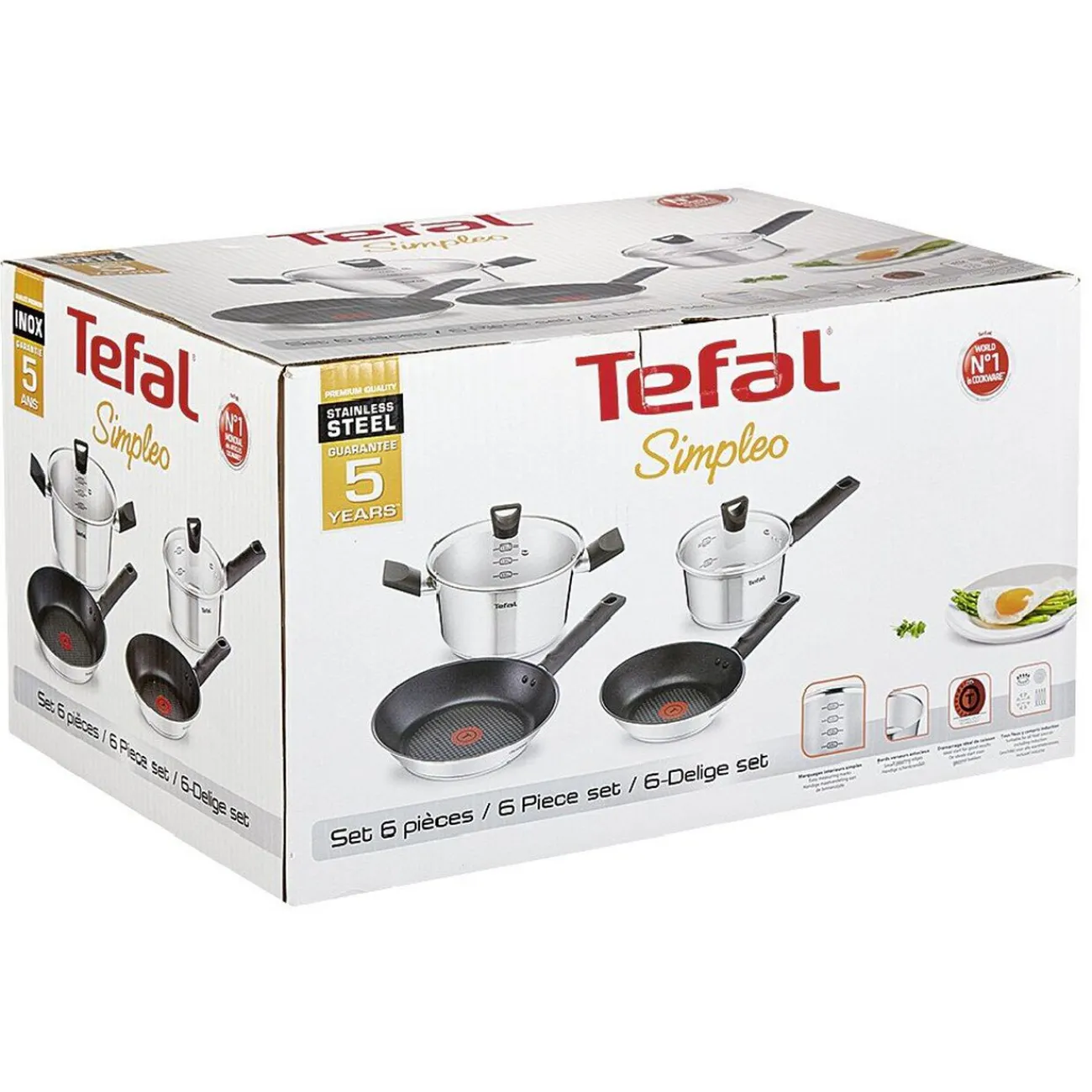 Online Batterie de cuisine Tefal Simpleo x 6 Cuisson