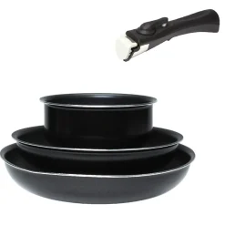 Hot Batterie ELECTROLUX 4 pcs poignée amovible anti-adhésive Cuisson