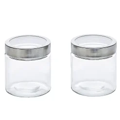 Sale Bocal en verre avec couvercle hermétique 800 ml x2 Conservation Alimentaire
