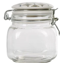 Best Bocal hermétique carré en verre couvercle motif ciment 750ml Conservation Alimentaire