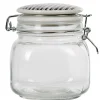 Sale Bocal hermétique carré verre couvercle motif ethnique 750 ml Conservation Alimentaire