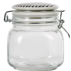 Sale Bocal hermétique carré verre couvercle motif ethnique 750 ml Conservation Alimentaire