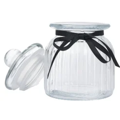 Sale Bonbonnière en verre transparent 1,6L Conservation Alimentaire