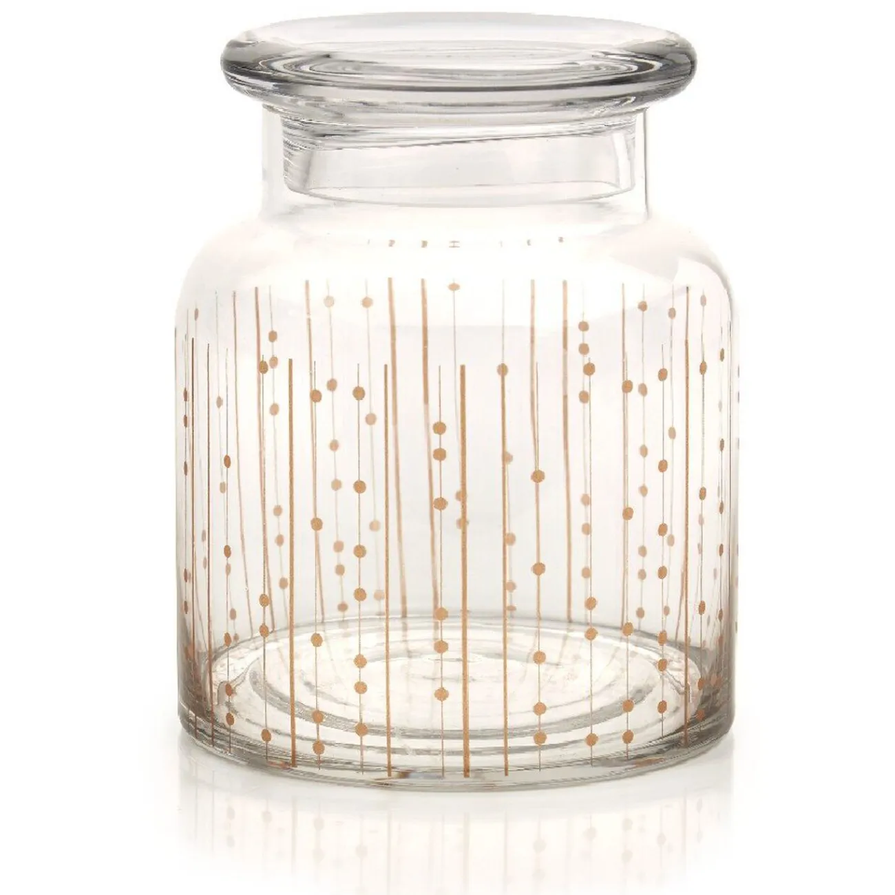 Sale Bonbonnière transparente motifs cuivre Vaisselle Et Accessoires De Table