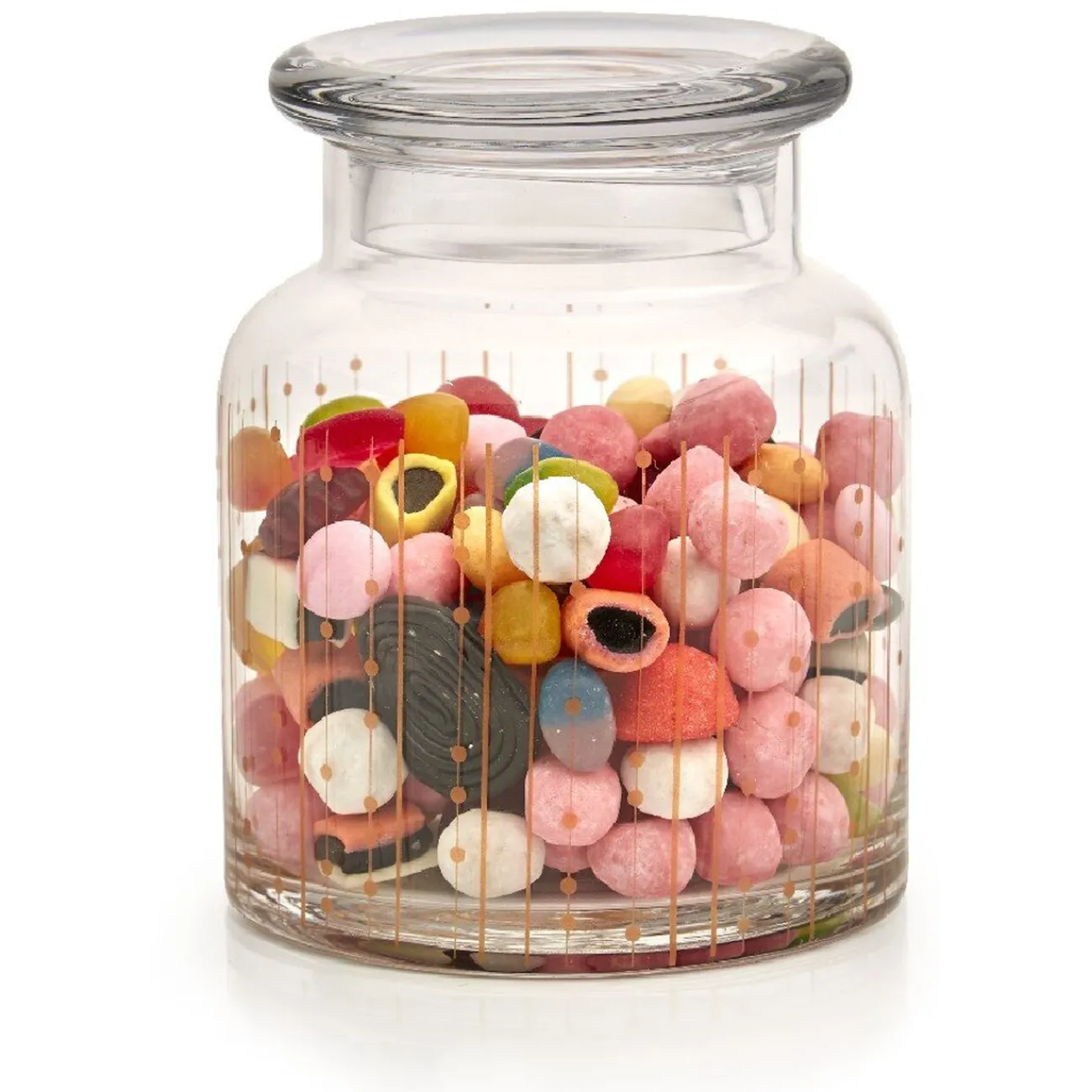 Sale Bonbonnière transparente motifs cuivre Vaisselle Et Accessoires De Table