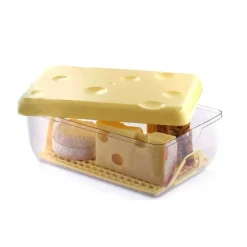 Best Boîte à fromage avec couvercle transparente et jaune 3 L Conservation Alimentaire