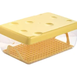 Best Boîte à fromage avec couvercle transparente et jaune 3 L Conservation Alimentaire
