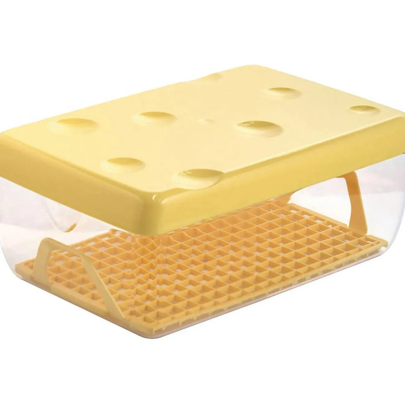 Best Boîte à fromage avec couvercle transparente et jaune 3 L Conservation Alimentaire