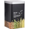 Sale Boîte à légumes secs en métal noir design beans - 10,7x10,7xH.17,5cm Conservation Alimentaire