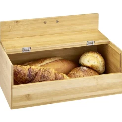 Best Boîte à pain en bambou naturel Rangement De Cuisine