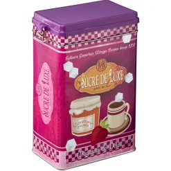 Best Boîte à sucre en métal design vintage luxe rose fuchsia Conservation Alimentaire