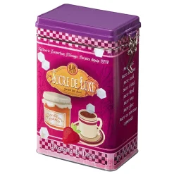 Best Boîte à sucre en métal design vintage luxe rose fuchsia Conservation Alimentaire