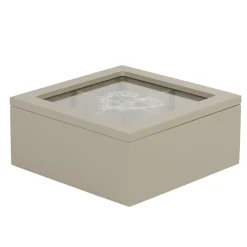 Outlet Boîte à thé bois gris Vaisselle Et Accessoires De Table