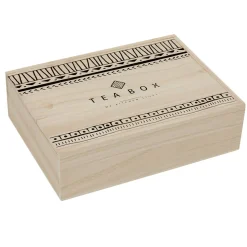 Hot Boîte à thé noir naturel 8 casiers avec couvercle coulissant Rangement De Cuisine